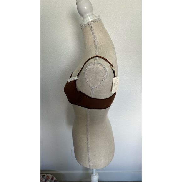 Aerie Smoothez Balconette Chocolate Brown Mesh Bra - 36B - Picture 3 of 4